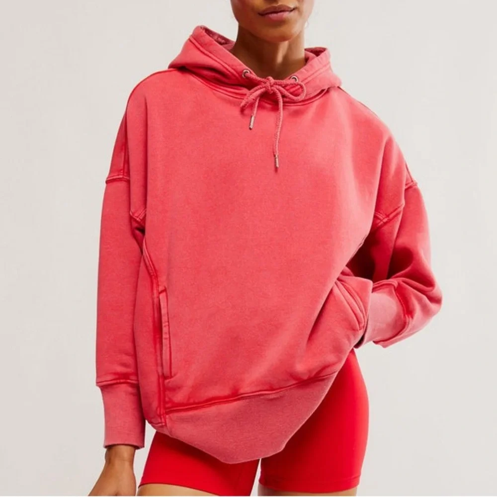 Free People Sprint To The Finish Hoodie/Winter Berry - Picture 2 of 9